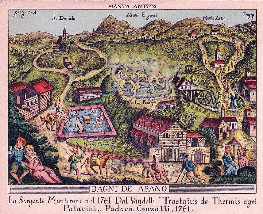 Mappa delle antiche Terme Euganee